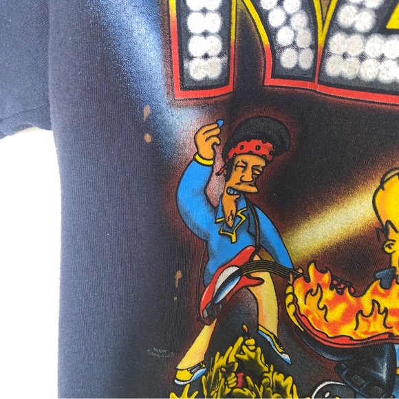 Vintage 2005 The Simpsons XL Springfield Rocks Band Graphic T-Shirt in Black - Picture 5 of 9